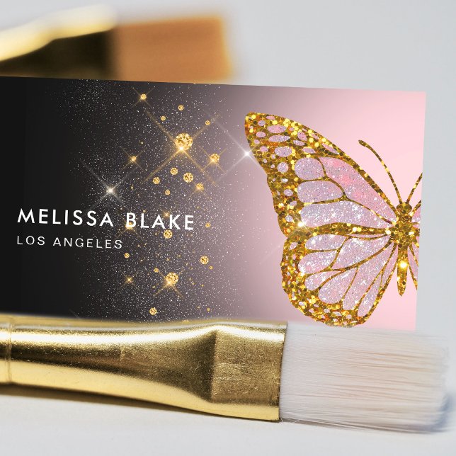 butterfly on black business card (Creator Uploaded)