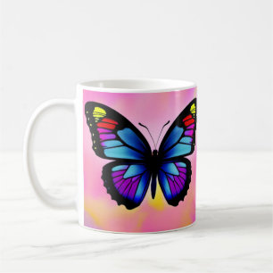 Butterfly on bright background coffee mug
