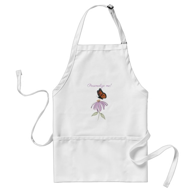 Butterfly on Cone Flower Standard Apron (Front)