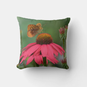 Butterfly On Coneflower Cushion