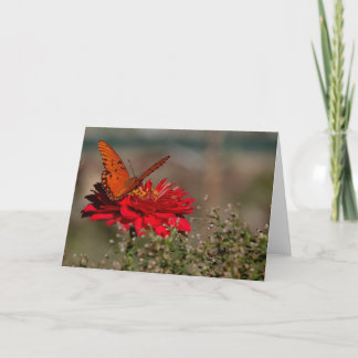 Butterfly on Flower Card