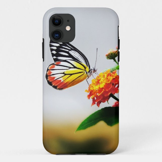 Butterfly on Flower iPhone Case (Back)