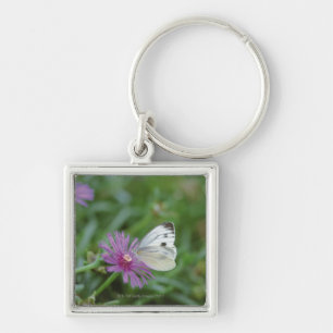 Butterfly on flower key ring