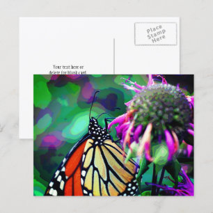Butterfly On Flower Nature Art Personalized Postcard