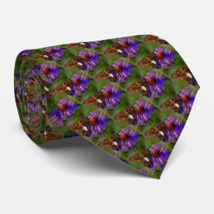 Butterfly On Flower Nature Art    Tie