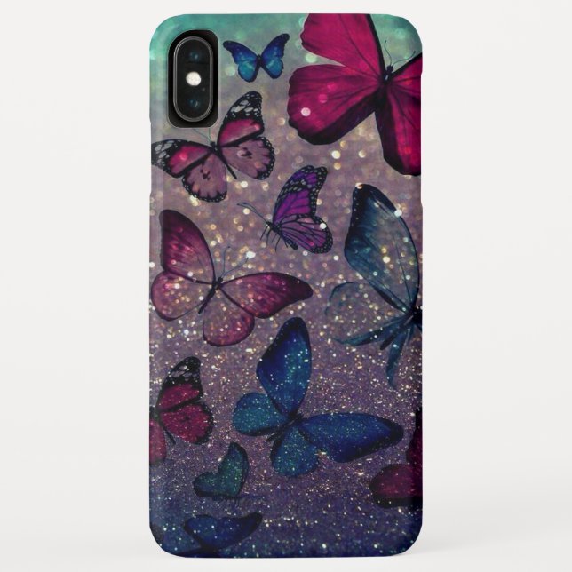 Butterfly on Glitter Case-Mate iPhone Case (Back)