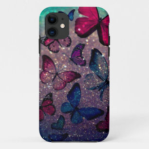 Butterfly on Glitter iPhone 11 Case