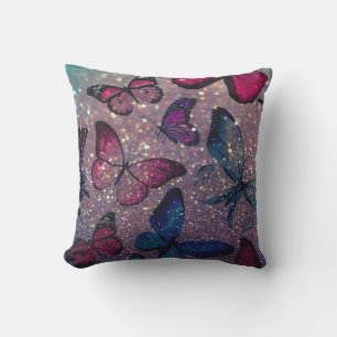 Butterfly on Glitter Cushion