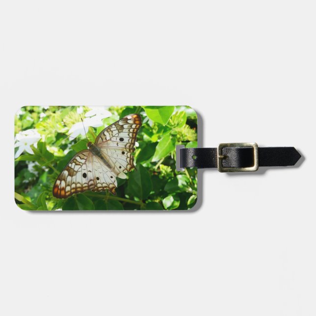 Butterfly on Jasmine Tropical Nature Photography Luggage Tag (Front Horizontal)