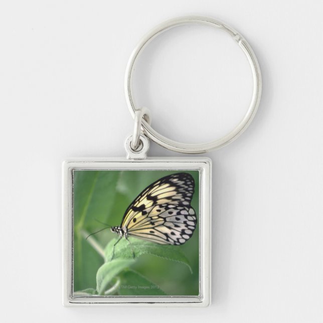 Butterfly on leaf key ring (Front)