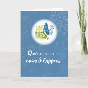Butterfly on Leaf Recovery Encouragement Card