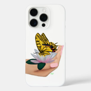 Butterfly on Lotus Bloom iPhone 16 Pro Case