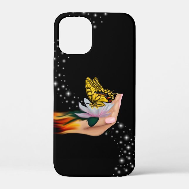 Butterfly on Lotus Bloom Case-Mate iPhone Case (Back)