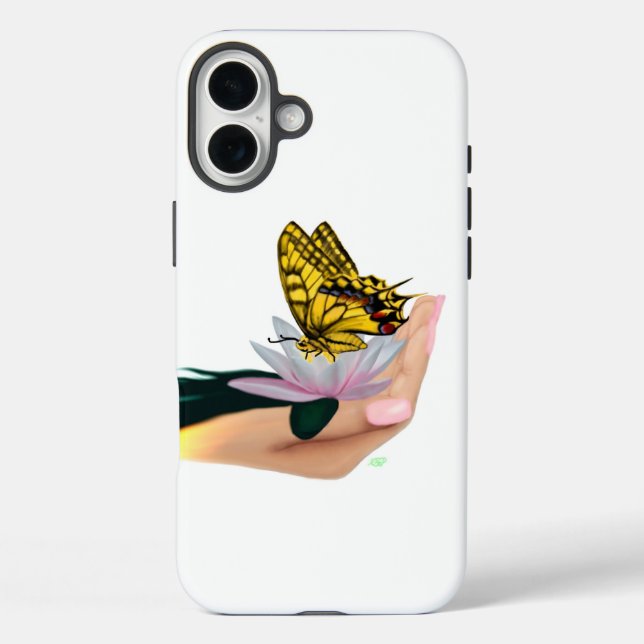 Butterfly on Lotus Bloom Case-Mate iPhone Case (Back)