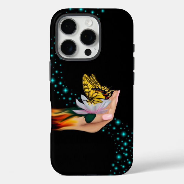 Butterfly on Lotus Bloom Case-Mate iPhone Case (Back)