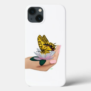 Butterfly on Lotus Bloom iPhone 13 Case