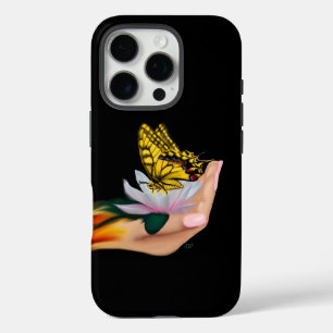 Butterfly on Lotus Bloom iPhone 16 Pro Case