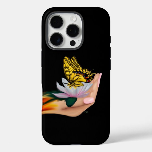 Butterfly on Lotus Bloom Case-Mate iPhone Case (Back)