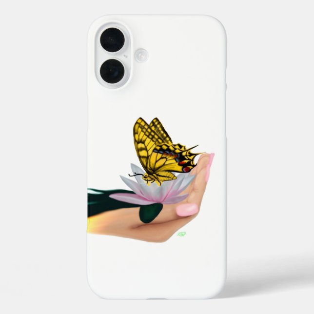 Butterfly on Lotus Bloom Case-Mate iPhone Case (Back)