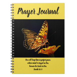 Butterfly On Marigold Prayer Journal