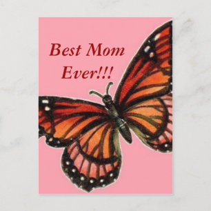 Butterfly on Pink Happy Mother's Day!!! Postcard