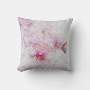 Butterfly on Pink Orchid Cushion