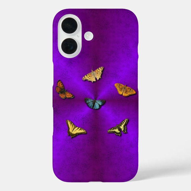 Butterfly on Pink Purple Rainbow Case-Mate iPhone Case (Back)