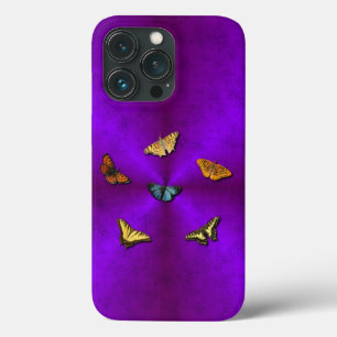 Butterfly on Pink Purple Rainbow iPhone 13 Pro Case