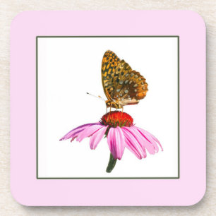 Butterfly On Purple Coneflower Coaster