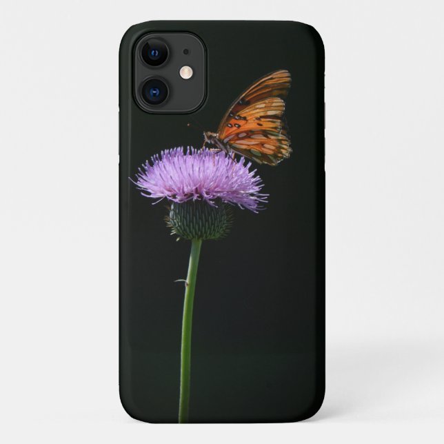 Butterfly on Purple Wildflower Phone Case (Back)