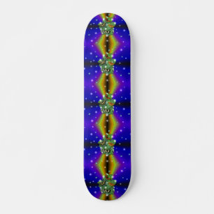 Butterfly on purple yellow Rainbow Skateboard