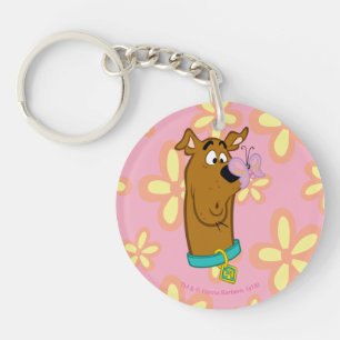 Butterfly On Scooby-Doo's Nose Key Ring