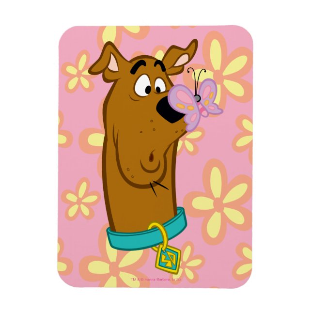 Butterfly On Scooby-Doo's Nose Magnet (Vertical)