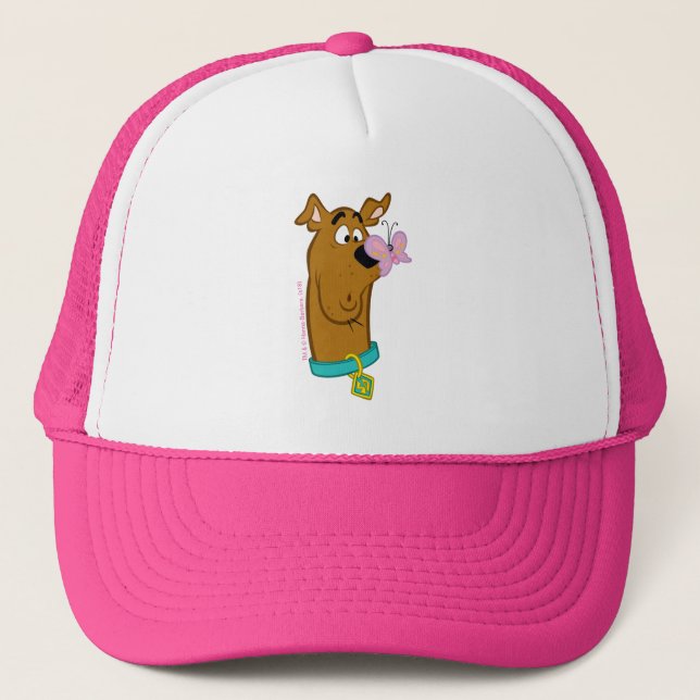 Butterfly On Scooby-Doo's Nose Trucker Hat (Front)