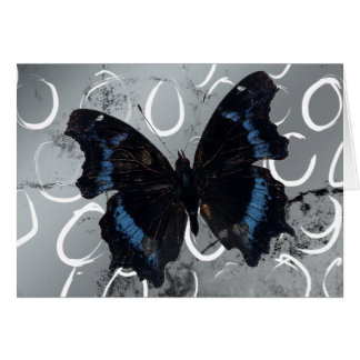 Butterfly on Silver ground w/ Circles Blank Inside