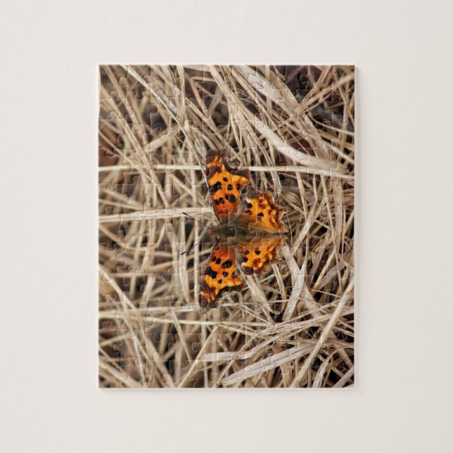 Butterfly on Straw Jigsaw Puzzle (Vertical)