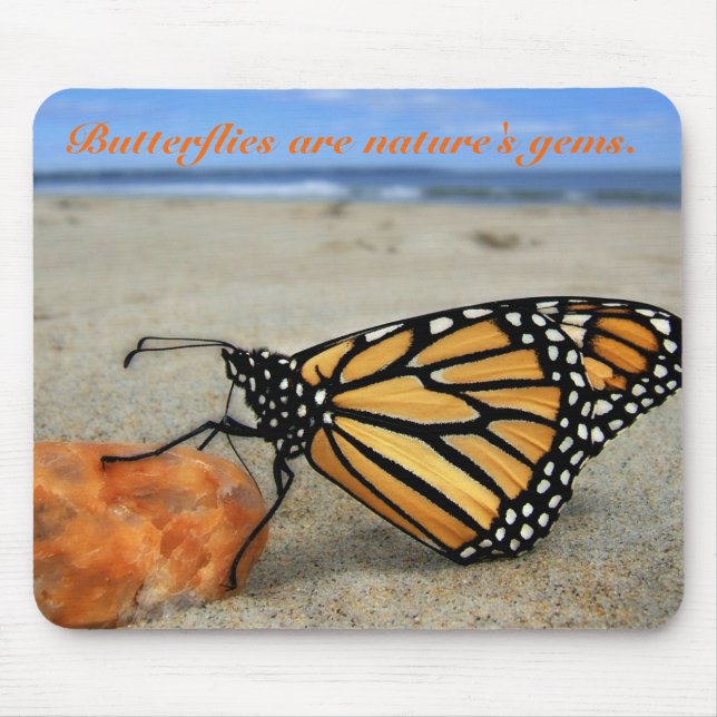 Butterfly on the beach  by TDGallery Mouse Pad (Front)