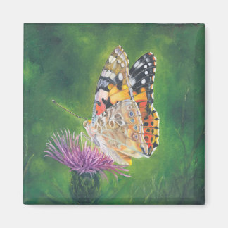 Butterfly on Thistle Fridge Magnet