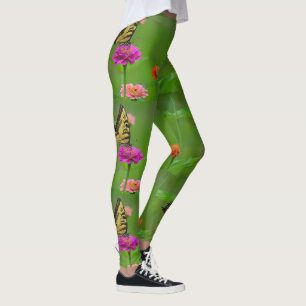 Butterfly On Zinnia Leggings
