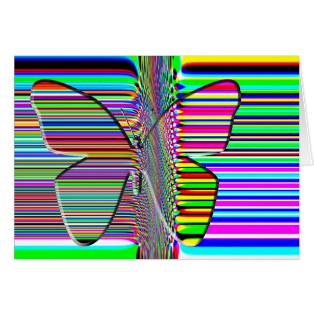 Butterfly OP ART card (Front Horizontal)
