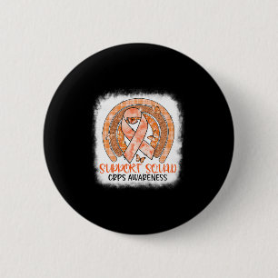 Butterfly Orange Rainbow Support Squad Crps Awaren 6 Cm Round Badge