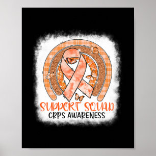 Butterfly Orange Rainbow Support Squad Crps Awaren Poster