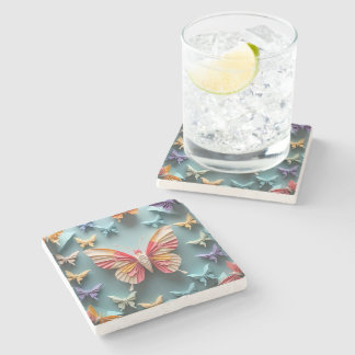 Butterfly Origami Stone Coaster