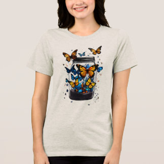 Butterfly out of the bottel women's t-shirt Tri-Blend shirt