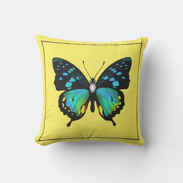 Butterfly Outdoor Throw Pillow (Front)