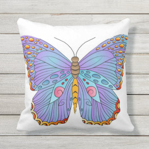 Butterfly Outdoor Throw Pillow
