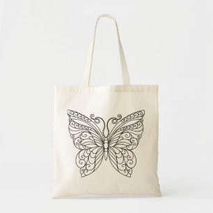 Butterfly Outline Tote Bag