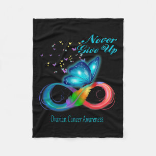 Butterfly Ovarian Cancer Awareness Fleece Blanket