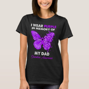 Butterfly Overdose Awareness I Wear Purple For My T-Shirt