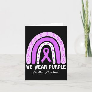 Butterfly Overdose Awareness Month Purple Ribbon Card
